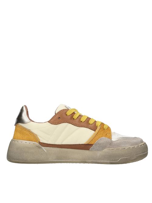 Leather sneakers. MONO WAY | BANGO DONNA NYLONBIANCO-GRIGIO-ARANCIO-MARRONE